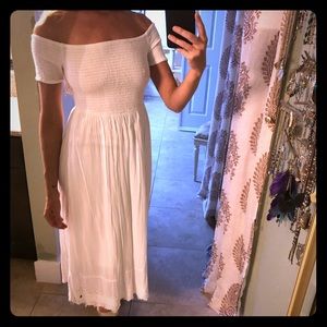 Roxy off shoulder dress white